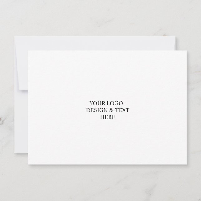 White Personalised – Your Logo & Text Here  Card (Front)