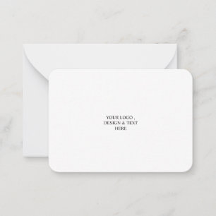 White Personalised – Your Logo & Text Here Card