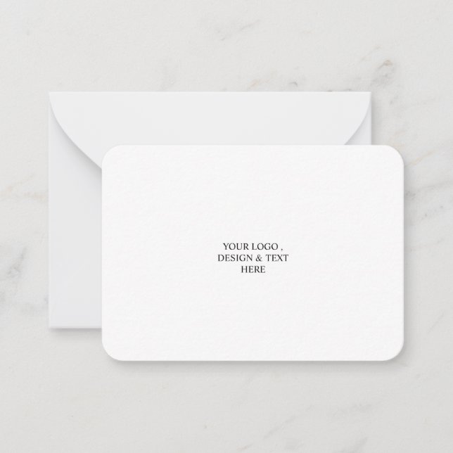 White Personalised – Your Logo & Text Here  Card (Front)