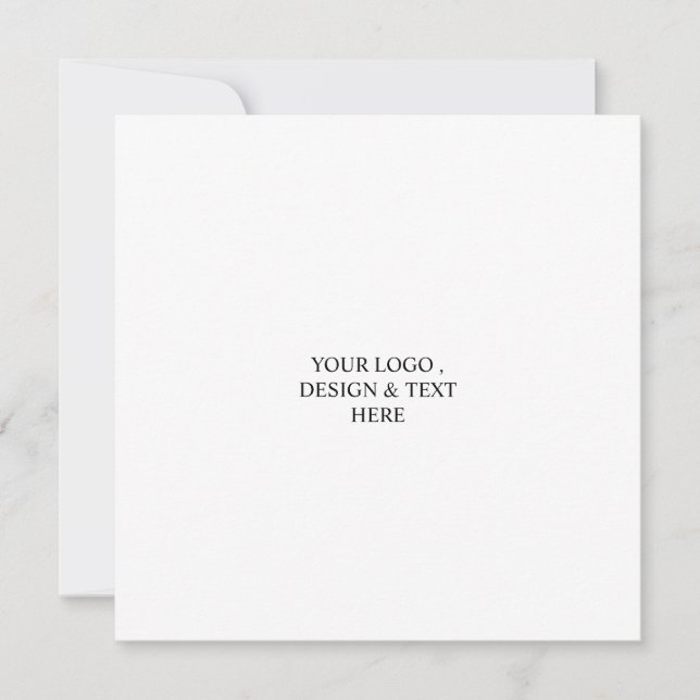 White Personalised – Your Logo & Text Here  Card (Front)