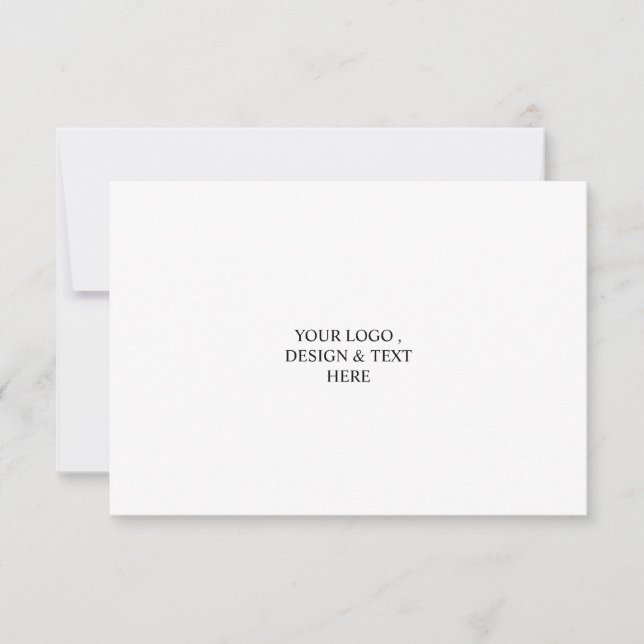 White Personalised – Your Logo & Text Here  Card (Front)