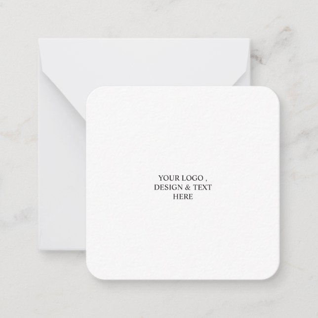 White Personalised – Your Logo & Text Here  Card (Front)