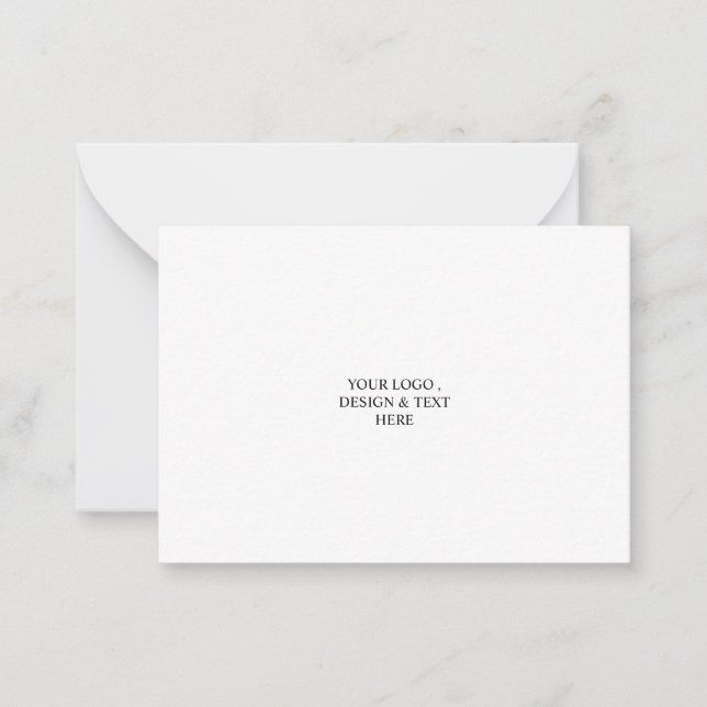 White Personalised – Your Logo & Text Here  Card (Front)