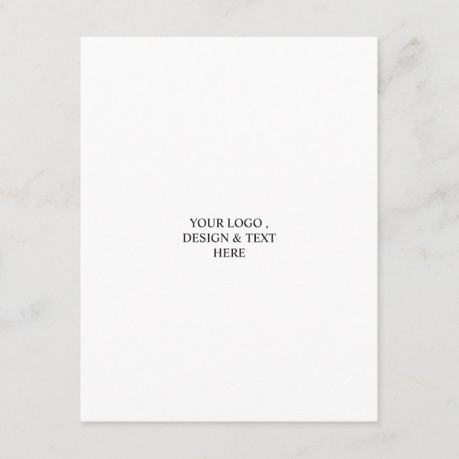 White Personalised – Your Logo & Text Here  Enclosure Card (Front)