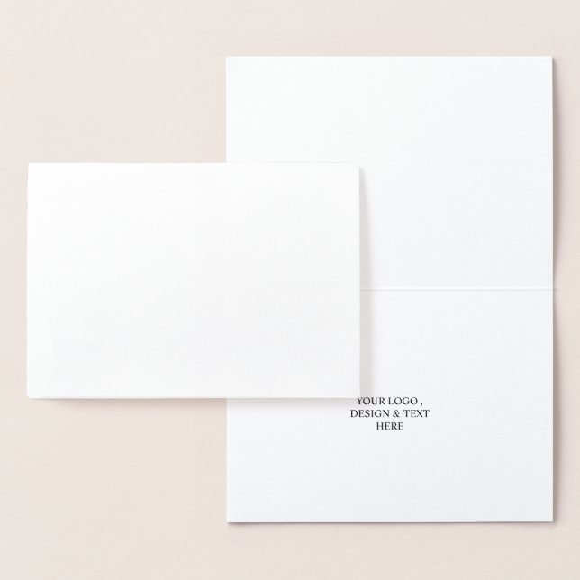 White Personalised – Your Logo & Text Here  Foil Card (Display)