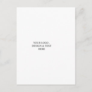 White Personalised – Your Logo & Text Here Holiday Postcard