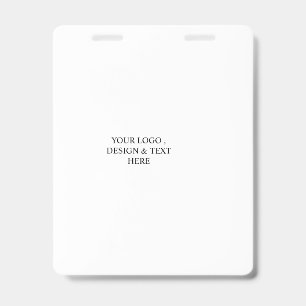 White Personalised – Your Logo & Text Here ID Badge