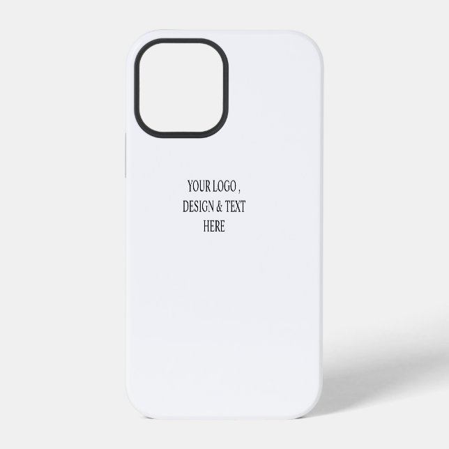 White Personalised – Your Logo & Text Here iPhone Case (Back)