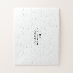 White Personalised – Your Logo & Text Here  Jigsaw Puzzle