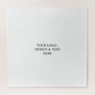 White Personalised – Your Logo & Text Here  Jigsaw Puzzle