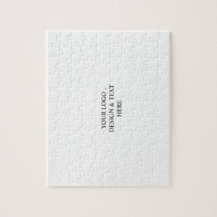 White Personalised – Your Logo & Text Here  Jigsaw Puzzle