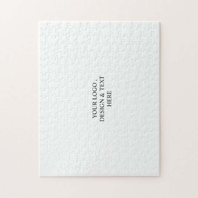 White Personalised – Your Logo & Text Here  Jigsaw Puzzle (Vertical)