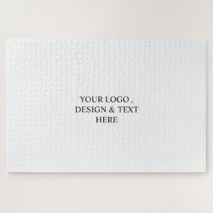 White Personalised – Your Logo & Text Here  Jigsaw Puzzle