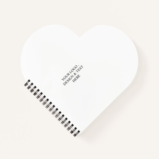 White Personalised – Your Logo & Text Here Notebook (Front)