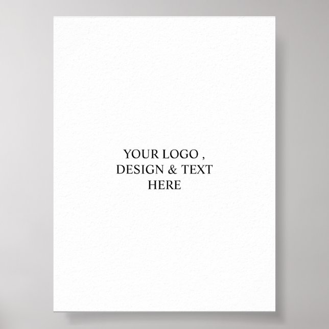 White Personalised – Your Logo & Text Here  Poster (Front)