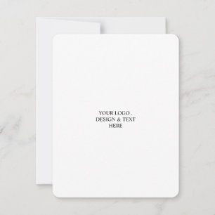 White Personalised – Your Logo & Text Here RSVP Card