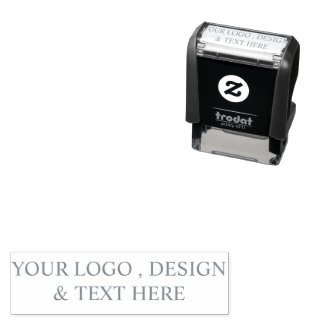 White Personalised – Your Logo & Text Here  Self-inking Stamp