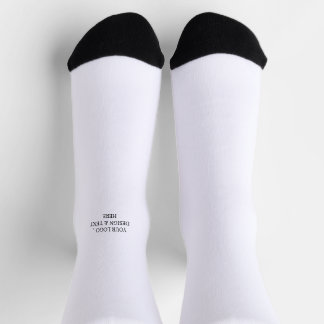 White Personalised – Your Logo & Text Here Socks
