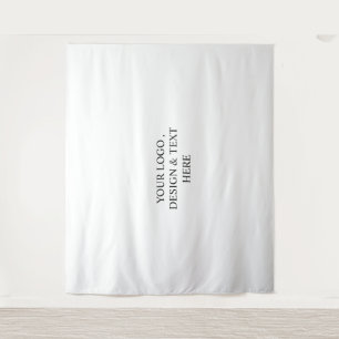 White Personalised – Your Logo & Text Here  Tapestry