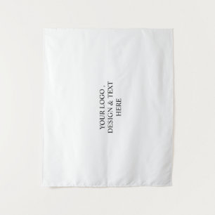 White Personalised – Your Logo & Text Here  Tapestry