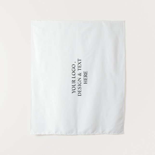 White Personalised – Your Logo & Text Here  Tapestry (Front)