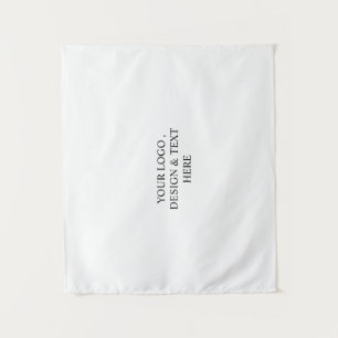 White Personalised – Your Logo & Text Here  Tapestry