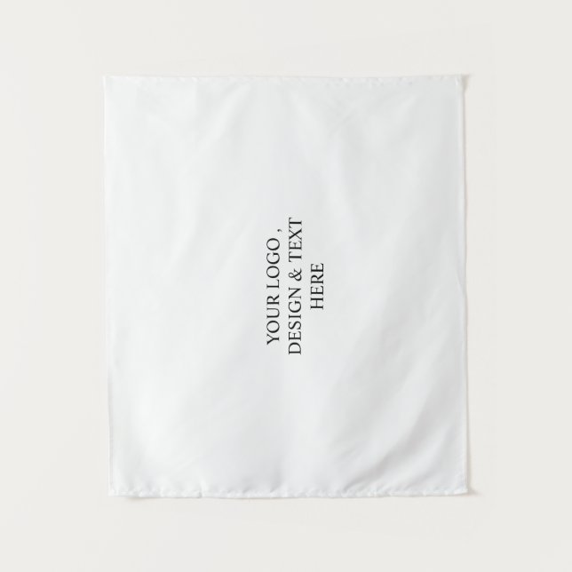 White Personalised – Your Logo & Text Here  Tapestry (Front)