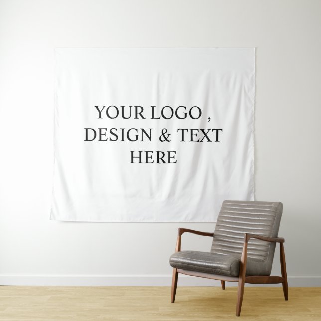 White Personalised – Your Logo & Text Here  Tapestry (In Situ (Horizontal))