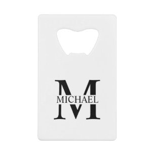White Personalized Monogram and Name