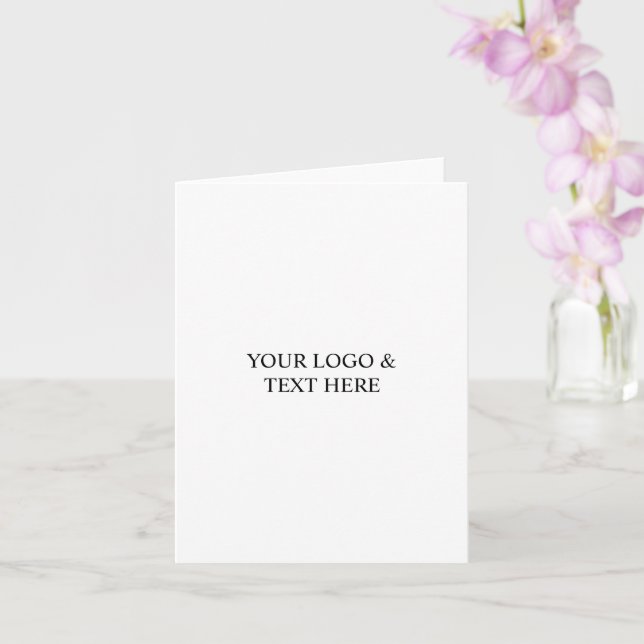 White Personalized – Your Logo & Text Here Card (Orchid)
