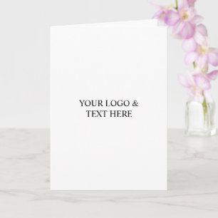 White Personalized – Your Logo & Text Here Card