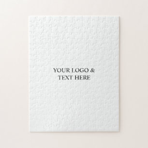 White Personalized – Your Logo & Text Here Jigsaw Puzzle