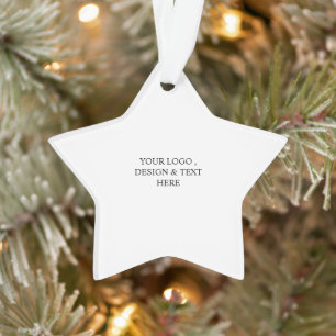 White Personalized – Your Logo & Text Here Ornament