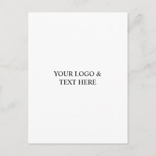 White Personalized – Your Logo & Text Here Postcard