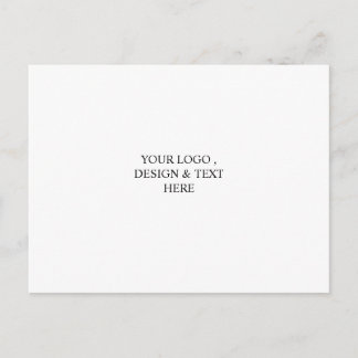 White Personalized – Your Logo & Text Here Postcard