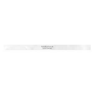 White Personalized – Your Logo & Text Here Satin Ribbon