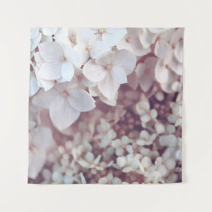 WHITE PETALED FLOWERS TAPESTRY