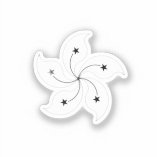 White petals of the Black Bauhinia flag