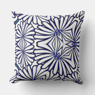 White Petals Repeat Home Decor Cushion