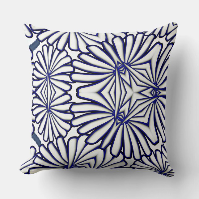 White Petals Repeat Home Decor  Cushion (Front)