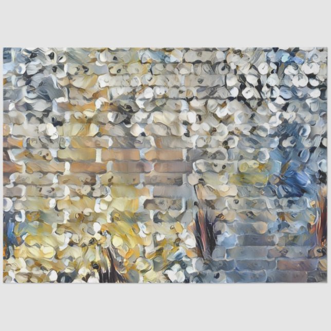 White Petals Wall Art Dream Tissue Paper (Front)