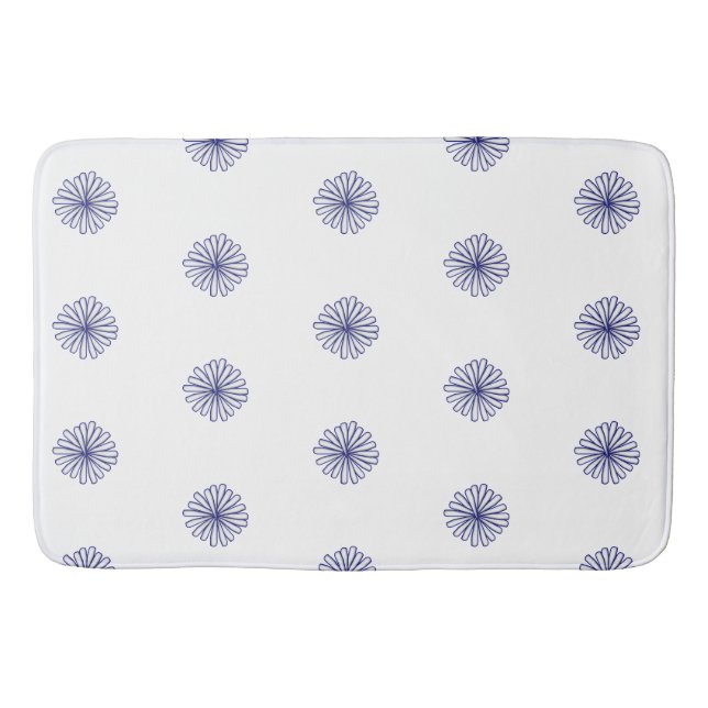 White Petals White Gift Home Decor  Bath Mat (Front)