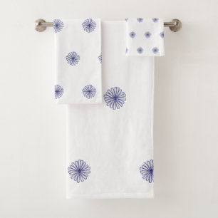 White Petals White Gift Home Decor Bath Towel Set