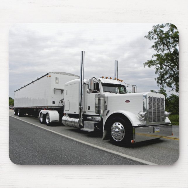 White Peterbilt 379 Mousepad (Front)