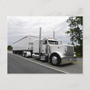 White Peterbilt 379 Postcard
