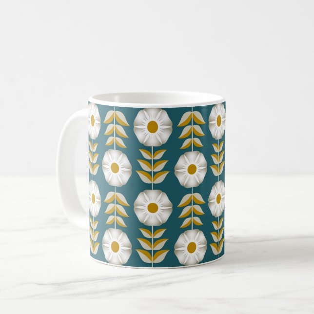 White Petunias Coffee Mug (Front Left)