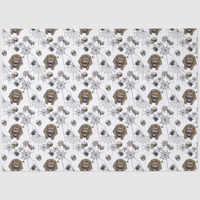 🤍 White Pharaoh Mummy Tissue Paper 🎃👑 (Front)