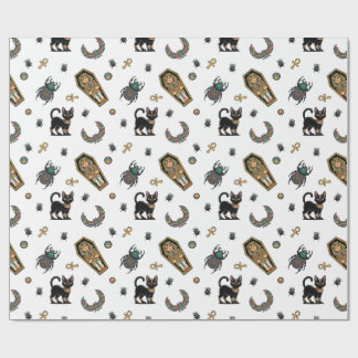 🤍 White Pharaoh Mummy Wrapping Paper 🎃👑