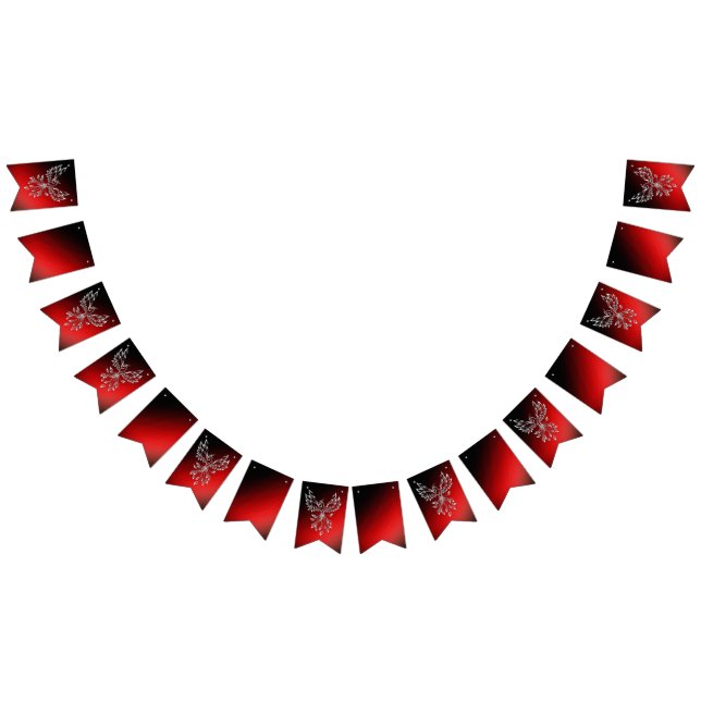 White Phoenix Rises Red n Black Ashes Bunting (All)