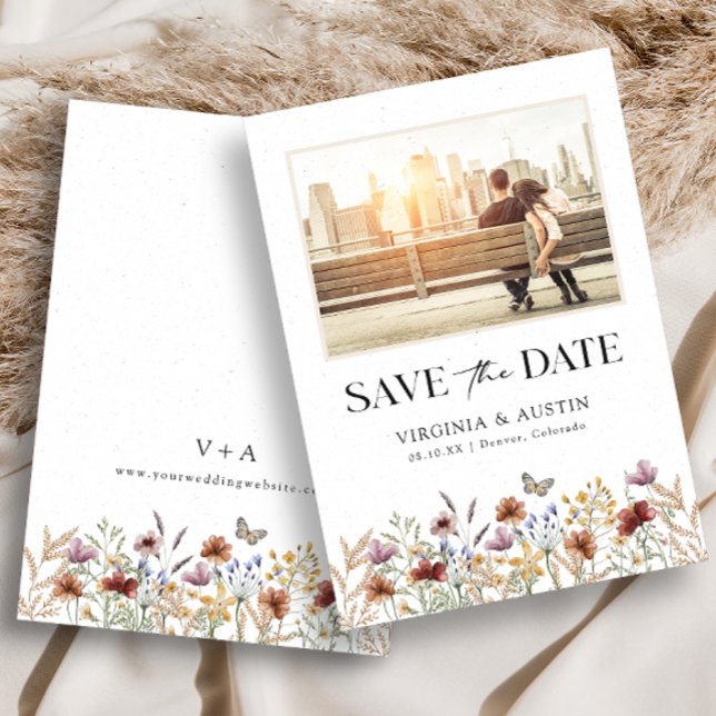 White Photo Boho Save The Date (Creator Uploaded)